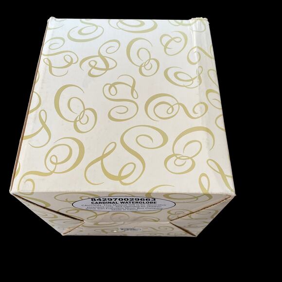 San Francisco Music Box Red Cardinal Water Globe Snow Once Upon A December Rare - Picture 13 of 14